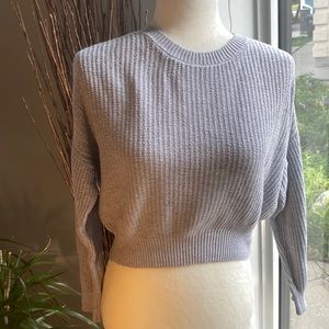 Garage Small Knit Grey Crop Light Sweater